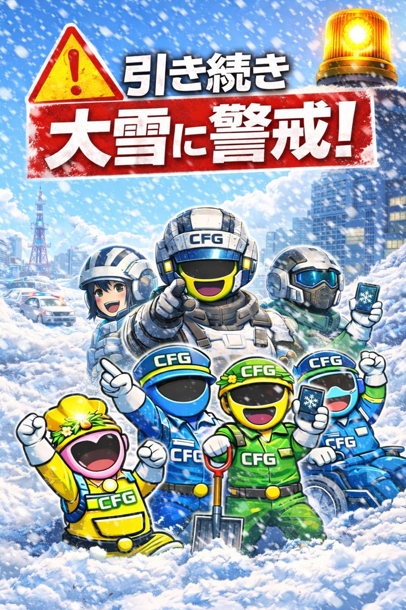 sapporo_119's tweet image. 🚨引き続き大雪に厳重警戒🚨

札幌市では現在、積雪が1mに迫る非常に危険な状況となっています。

石狩湾から流れ込む活発な雪雲の影響により、札幌市内では断続的に強い雪が降り続いています。

■ 積雪は94cmに到達

午前9時時点で、札幌市の積雪は94cmに達しています。…