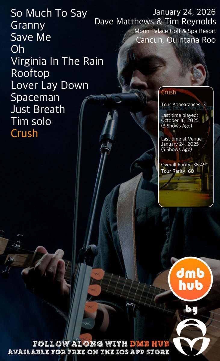 DMB Live Setlist tweet media