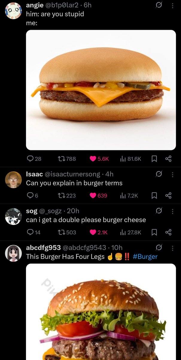 Tomodachi4L's tweet image. i gotta stop liking burger tweets i keep getting more and more of them help