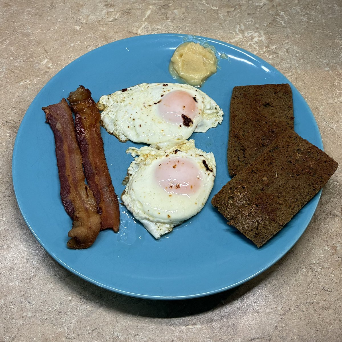 CarnivoreFriend's tweet photo. BBBE
Day 24
My first meal was beef toast with bacon and fried eggs.
I snacked on some beef jerky while I watched tv with my hubby.
And my final meal of the day was some oven baked egg pudding and more beef toast.
#WorldCarnivoreMonth #Carnivore #CarnivoreDiet #Keto #KetoDiet #BBBE