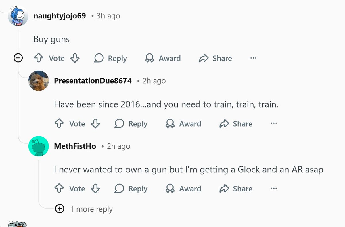 Denver libs on Reddit arming up.