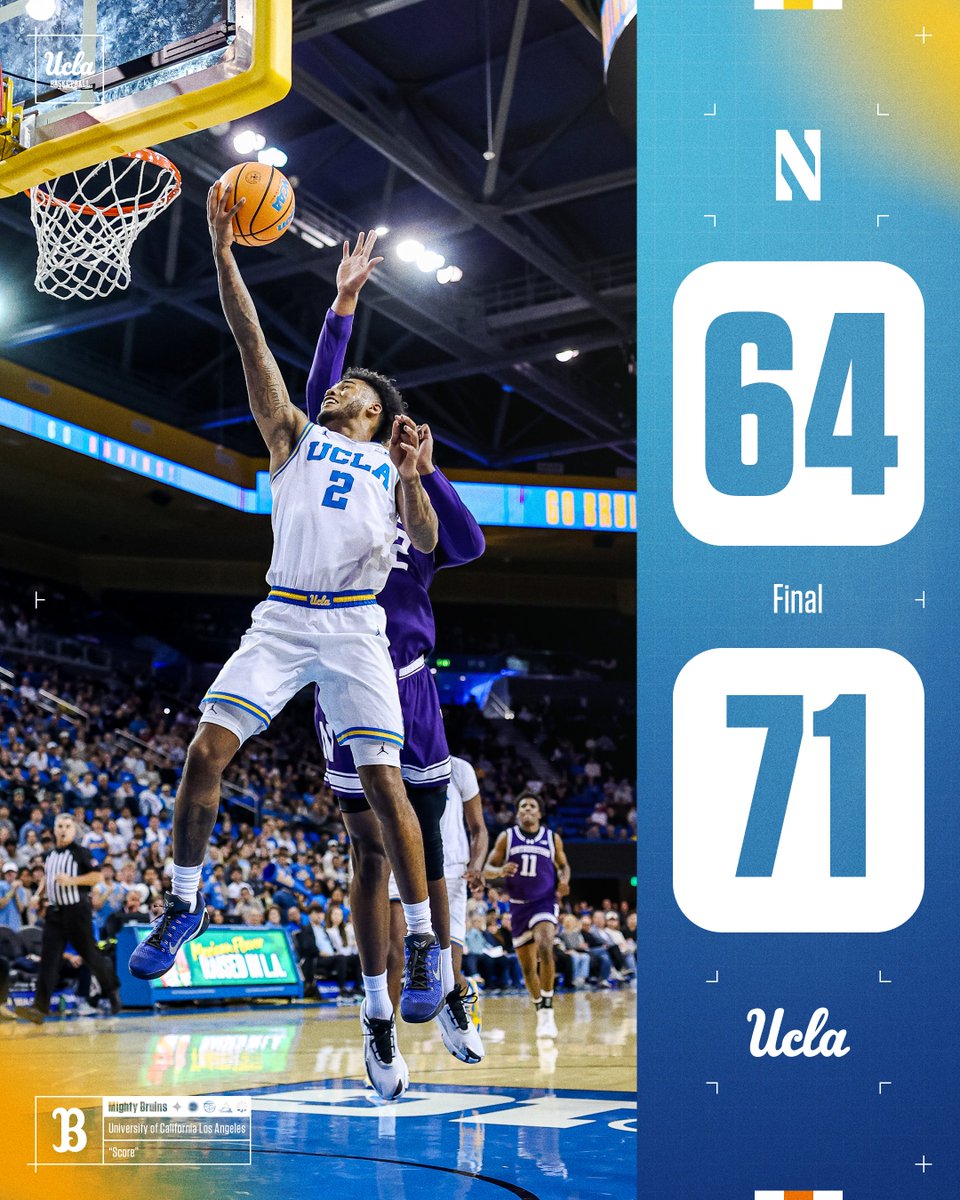 FINAL: UCLA 71, Northwestern 64

#GoBruins