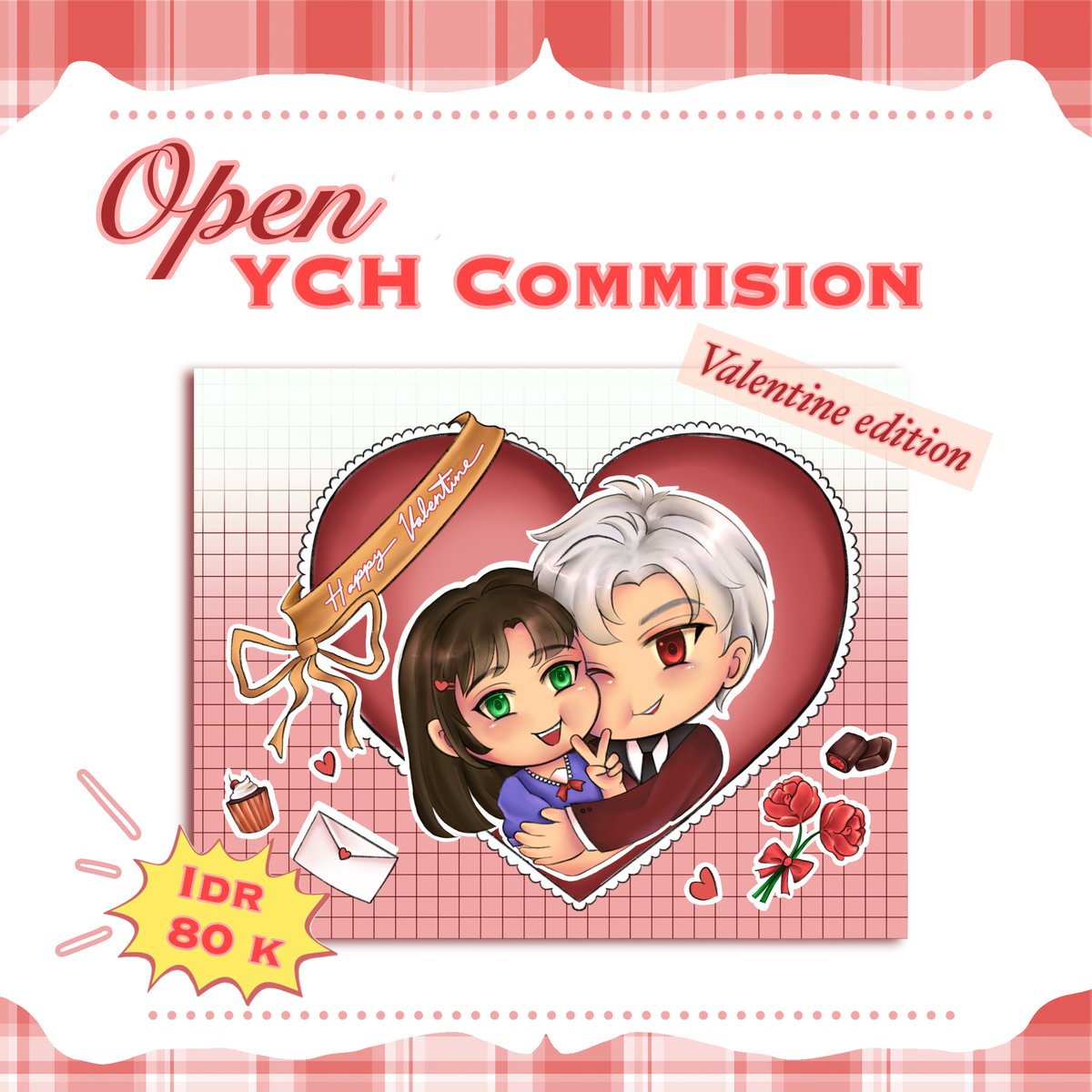 tata64__'s tweet photo. ❣️Valentine YCH Commission❣️
(Re-tweet, like, and share are very appreciate)

Haloo, aku open YCH commision chibi edisi valentine untuk couple 💝🌸

Jika tertarik bisa ketuk DM atau kontak aku via IG @tata64__ 

#zonauang #ychcommission #artid #zonajajan https://t.co/6pNhuDa568