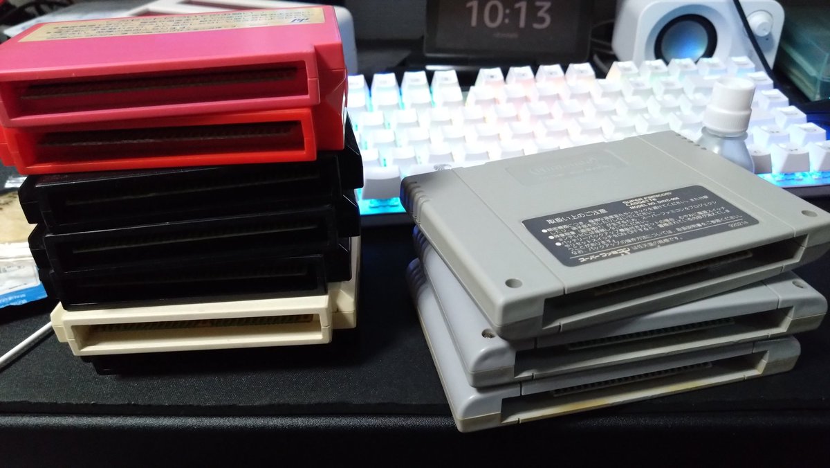 ObjectN's tweet image. 今日はファミコン7本
スーファミ3本をインストールするぜ！