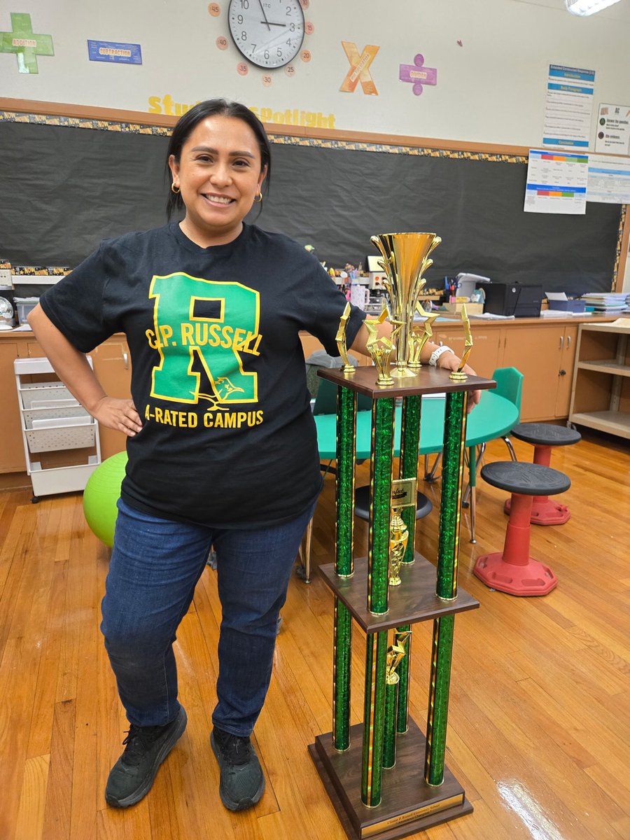 charapace08's tweet photo. So proud to present 4B & 4C with the attendance trophy for 100% perfect attendance this week. Huge shout out to Ms. Pino and Ms. Perez for fostering a positive classroom culture where attendance matters and students thrive! #BuiltIIWin #SOCvt @ClintonPRussell @UmojaTurner https://t.co/3bYuGnjuY3