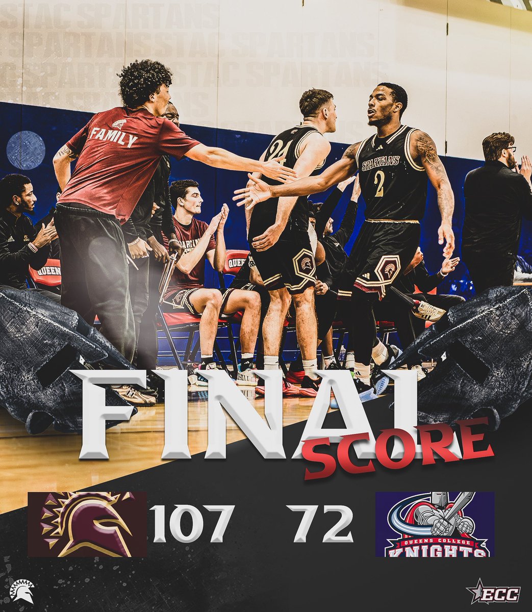 STACBasketball's tweet image. ‼️SPARTANS WIN‼️

Your Spartans (10-10) use a full team effort to trail-blaze a win  against conference foe, Queens College.

⏭️: Dominican University of New York

#Spartans | #ByAnyMeans