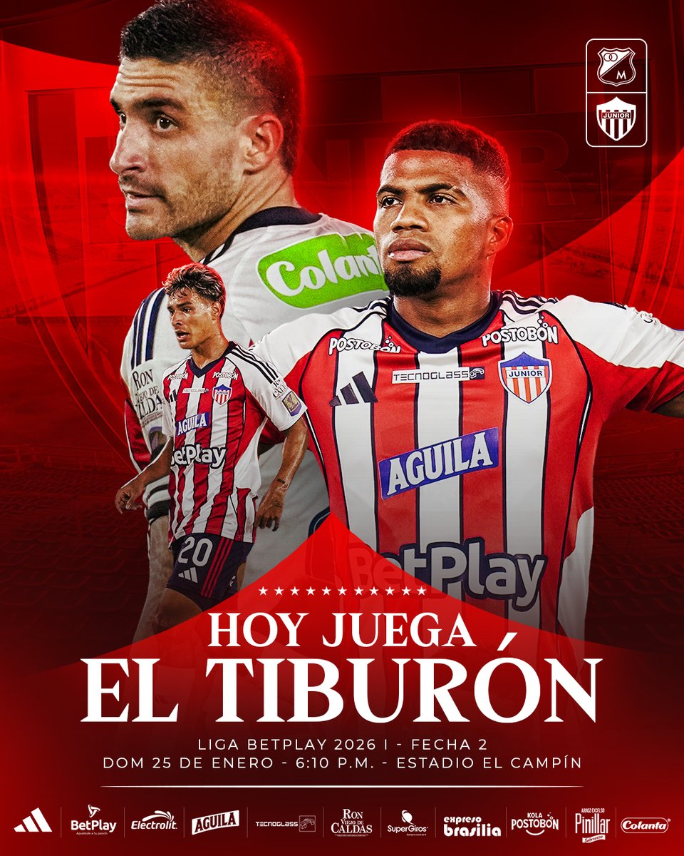 🔥🦈 ¡HOY JUEGA EL TIBURÓN!

#VamosJunior