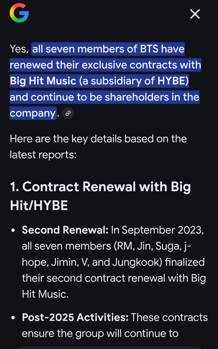 ElleinKorea's tweet photo. @byebyefeverever @Kpop_Divaj8mw My point is that they are shareholders of Hybe. That was part of their contract renewal payment. BTS are not kids, they are adults and more powerful than your post suggests. https://t.co/26p73jyQbj