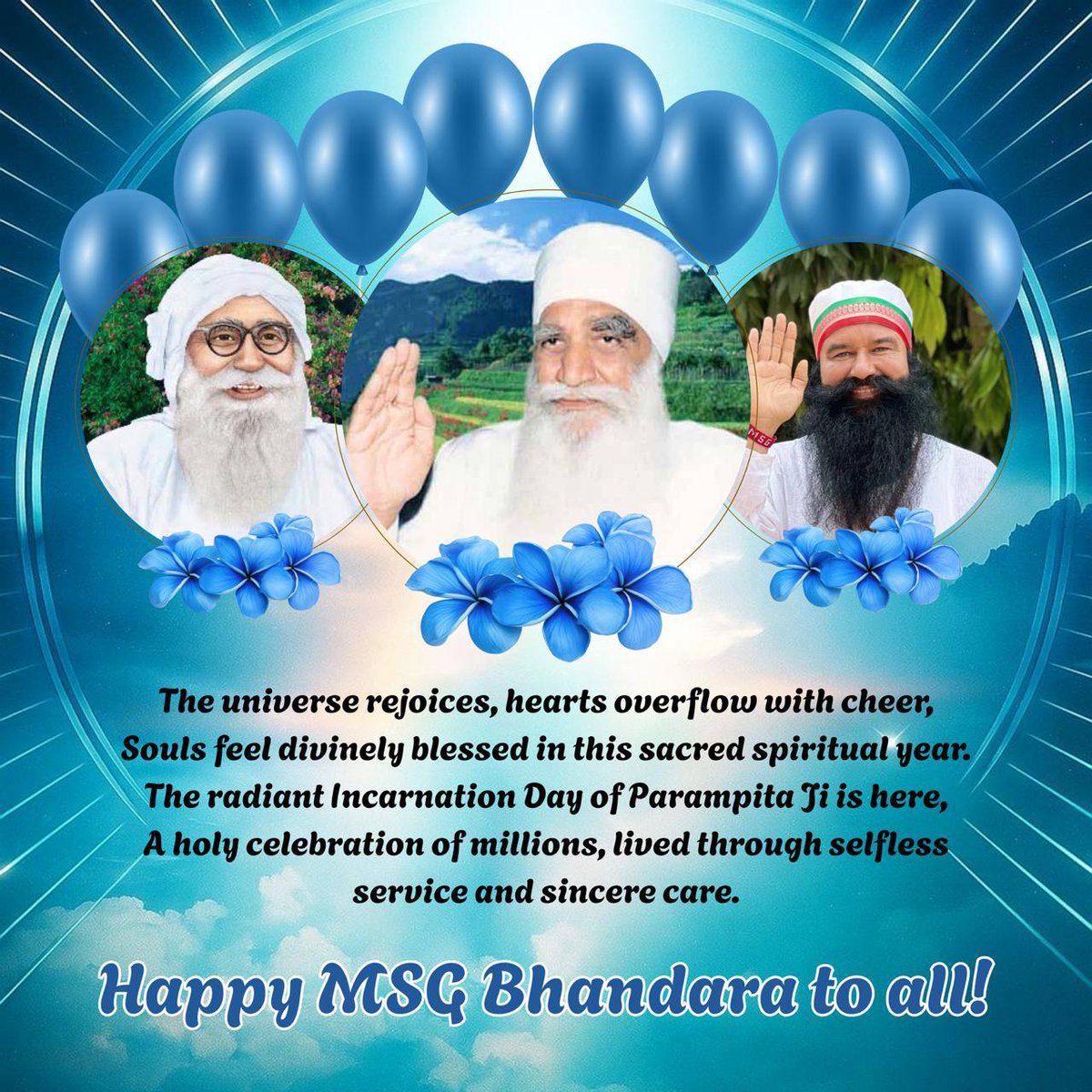 preetiinsan90's tweet photo. This holy occasion honors the teachings that transformed lives through meditation and values. Under Saint Gurmeet Ram Rahim Ji’s guidance, #MSGBhandara becomes a global expression of love, compassion, and humanity. #FestivalOfMillions https://t.co/Okego5lkeR