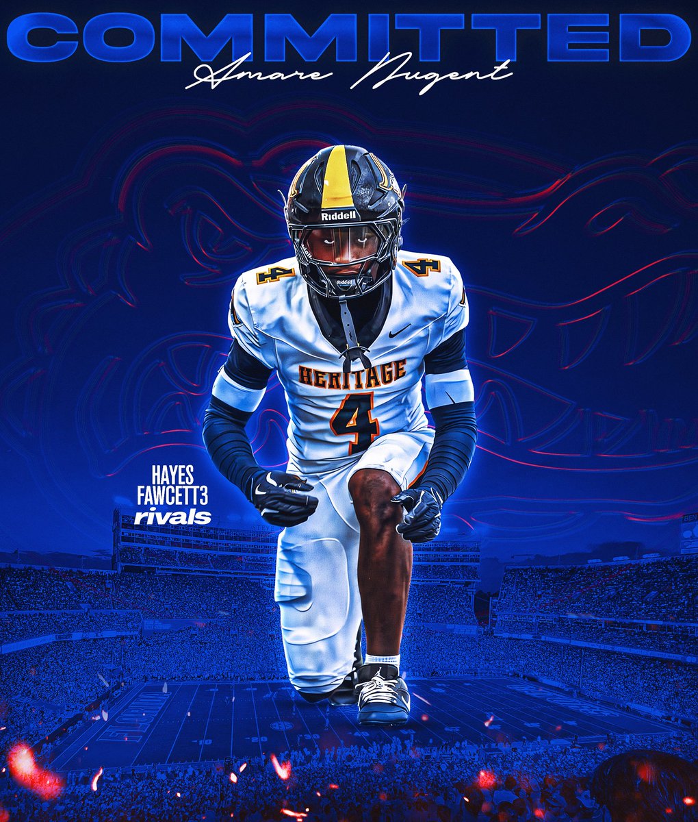 Hayesfawcett3's tweet image. BREAKING: Four-Star CB Amare Nugent has Committed to Florida, he tells me for @Rivals

The 6’0 180 CB chose the Gators over Georgia and Indiana 

“All glory to the man above 🙏🏾!! Let’s work #GatorNation”

on3.com/rivals/amare-n…