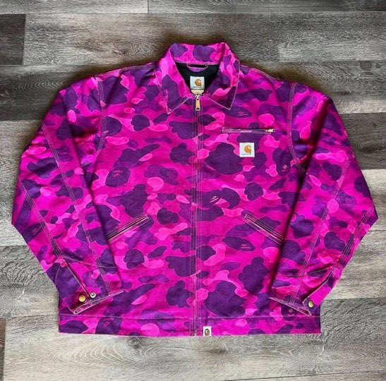 grailedpolice's tweet photo. BAPE Carhartt Detroit Jacket https://t.co/UmWBI6vArI