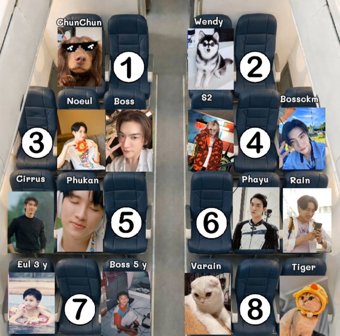 Parnprt_'s tweet image. ถ้าคุณต้องนั่งเครื่องบิน 8 ชั่วโมง คุณจะนั่งตรงไหน ?

[ Bossnoeul version]
#BossNoeul #BoNoh