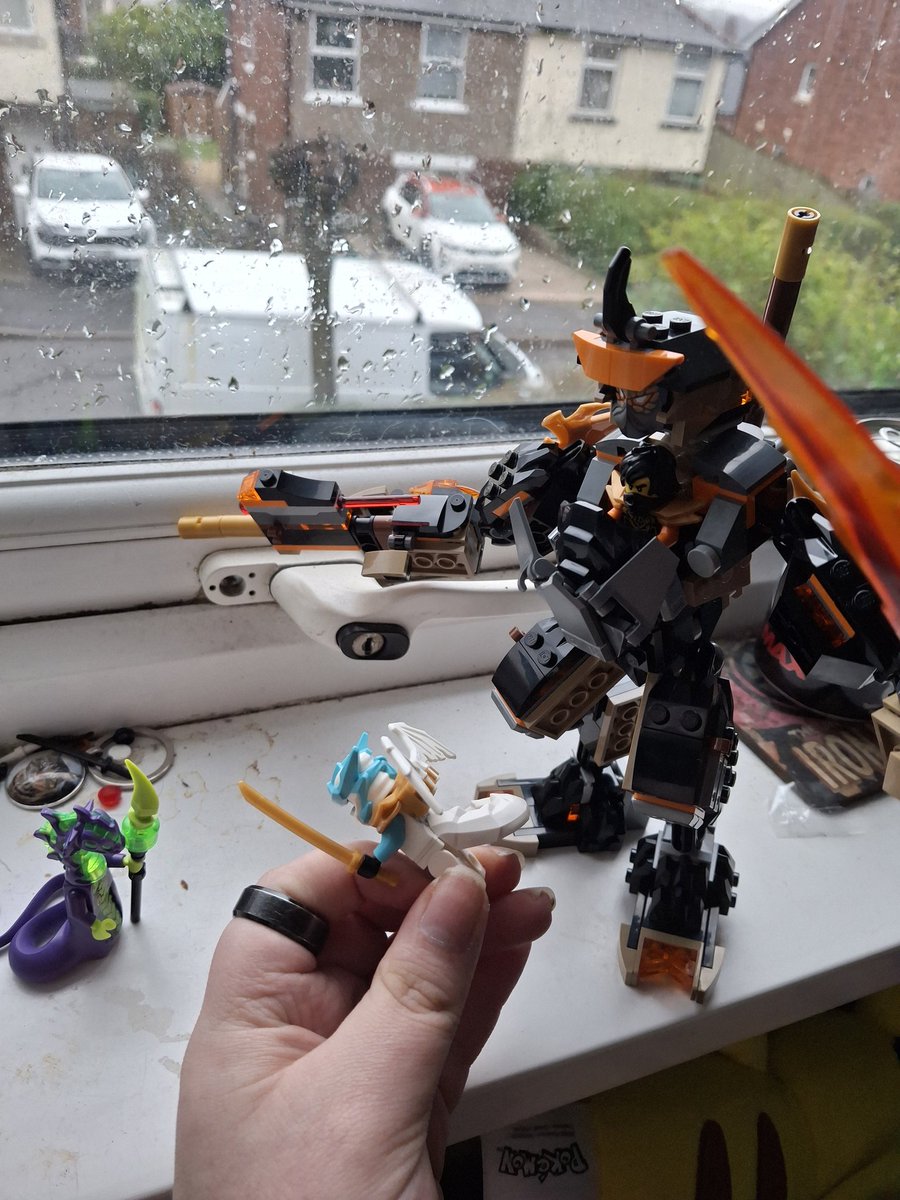 LegoFan2023's tweet photo. Just Finished Building Lego Ninjago Dragons Rising Cole's Mission Mech! https://t.co/yYewDE5FZp