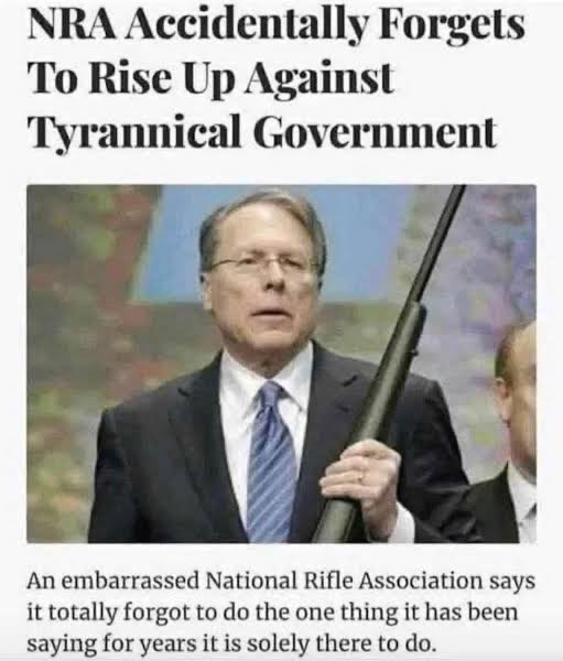 Nirgal451's tweet photo. @NRA @amandacarpenter Is it time? https://t.co/w51VFM5zyR
