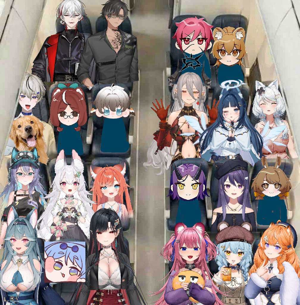 MizukiVtuberTW's tweet image. 早安🌞您即將搭乘子午航班
空一趟8小時的班機...✈️
...但子午的人自己就坐滿了