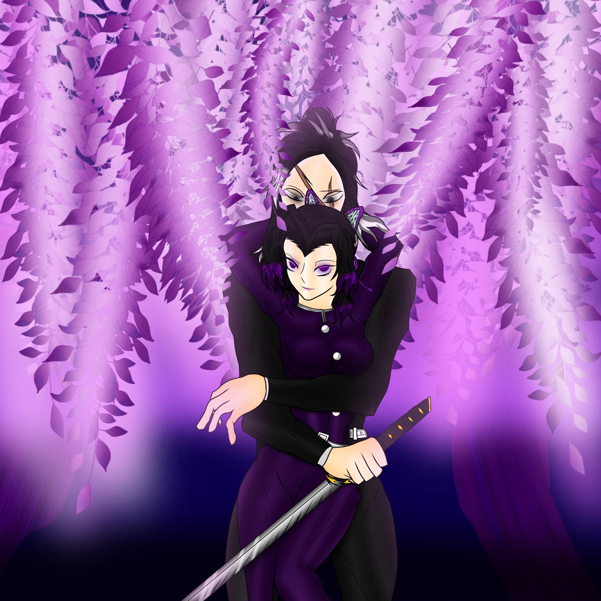 Bueno por fin termine el dibujo me costó mucho la verdad y me gusta el resultado 
Creo que llamaré al selfship "Silent Wing"
Nombre de mi Oc: Reikan Kuroto 
#selfshiptwt #yumeship #shinobukochou #胡蝶しのぶ #SilentWing