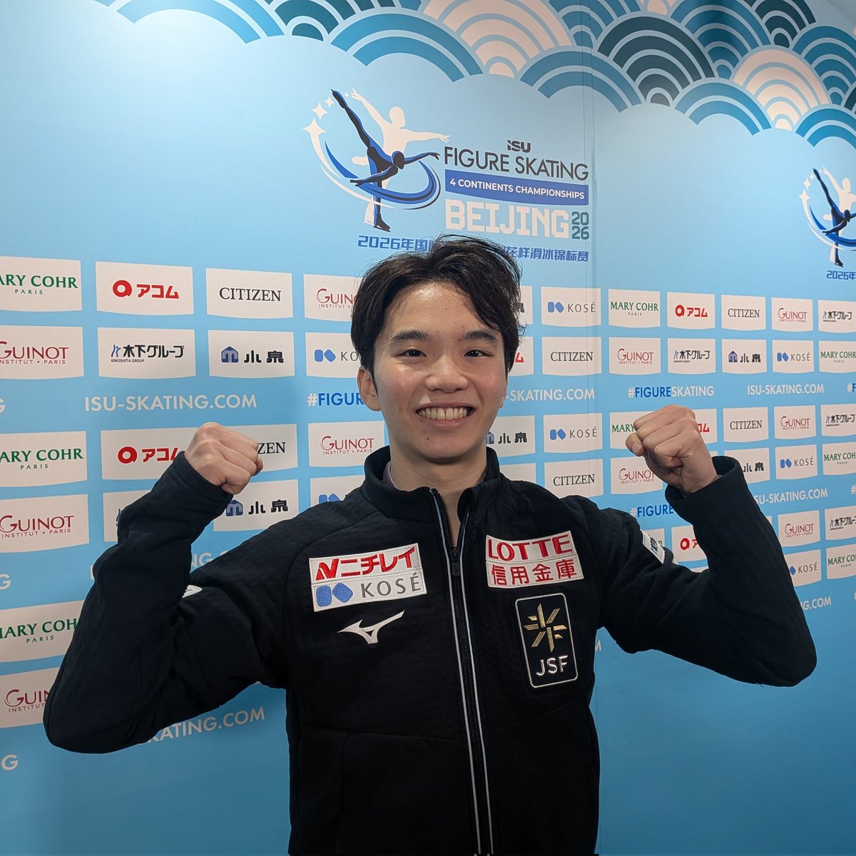 kai__uchida's tweet photo. 友野一希選手は現役続行を決めました。ただ、五輪の夢破れ、練習へのモチベーションが上がらない日もありました。
その日々の中で毎日のように見ていたのが青木祐奈選手の全日本での演技でした。

五輪逃したけど、友野がもらった勇気　フィギュア・四大陸選手権
https://t.co/rYTVOnYohT https://t.co/NXjQG6xdKu