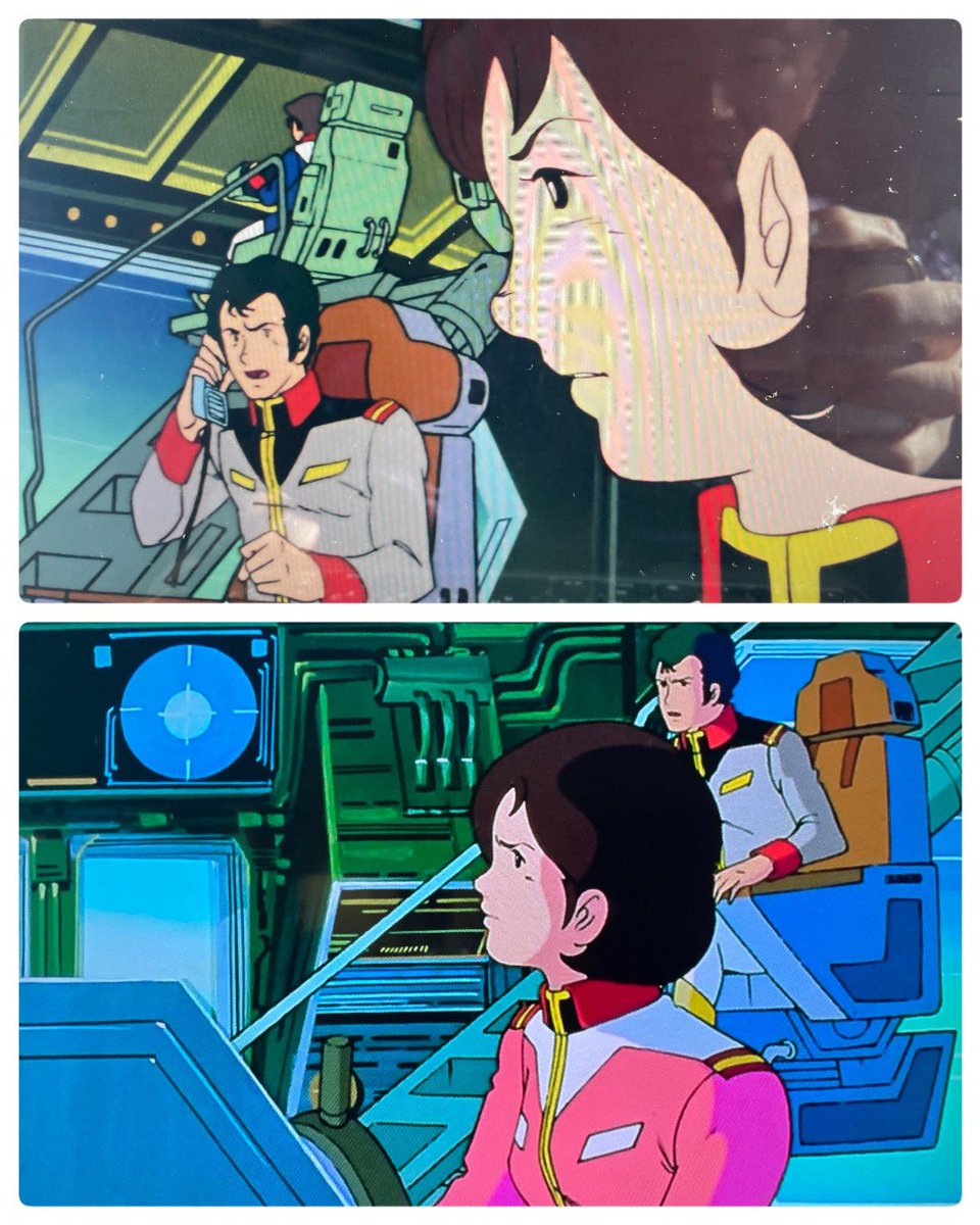 harmonica_pop's tweet image. 哀戦士のワンシーン。
上がTV、下が劇場。
#ガンダム #安彦フェチ