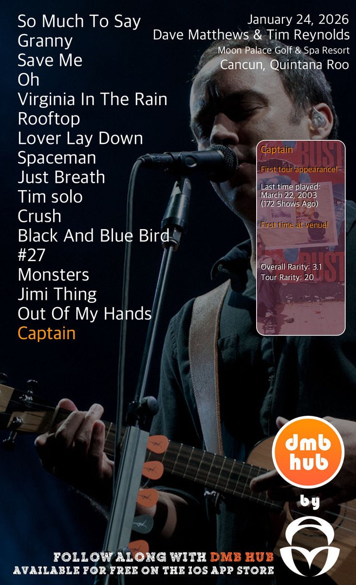 DMB Live Setlist tweet media