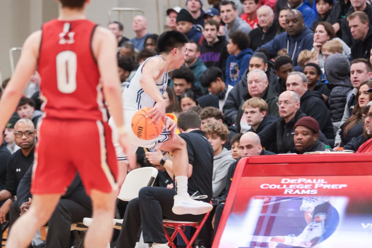 JackLydon63's tweet photo. @DePaulPrepMBB defeats Marist 59-43 at #WhenSidesCollide. Rykan Woo rises to the occasion again and again. 24 points (scoreboard had him with 26). Rams just refuse to lose no matter what people expect. @DePaulPrepAD @mattjnow @ILLHoopsScoops https://t.co/PANLJqbsYy