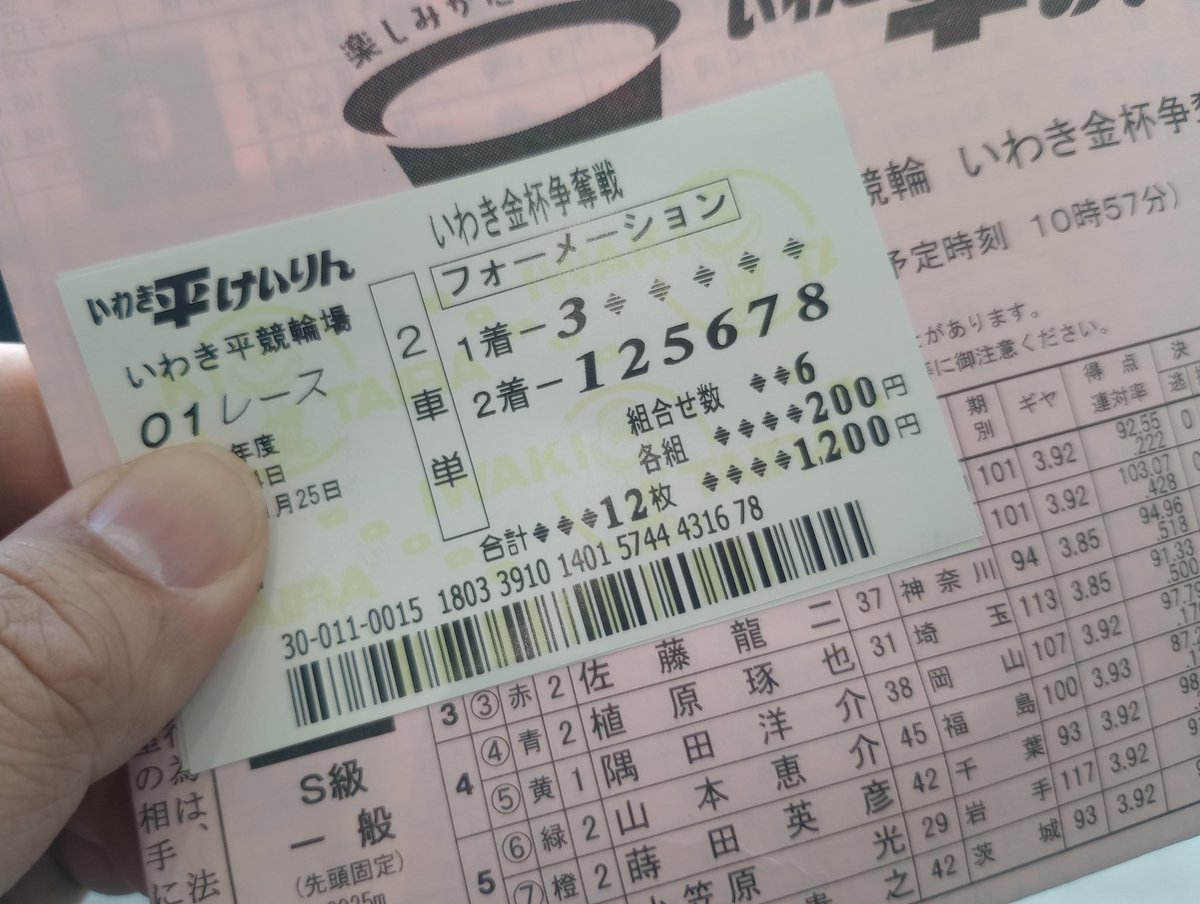 monmaaaa's tweet image. 近くで開催されてるので見に来た。
佐藤龍二選手の応援車券も買ってみた。