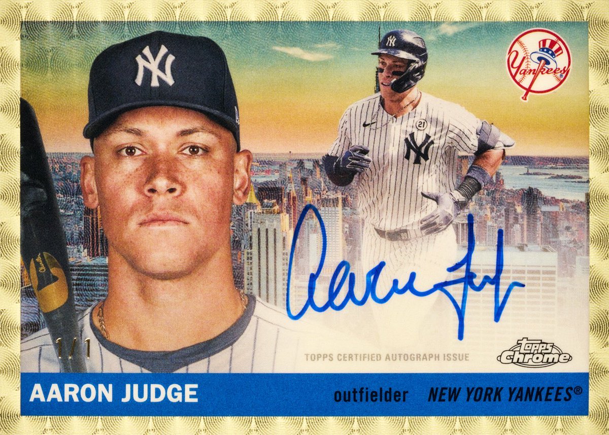 アーロン・ジャッジ TOPPS 75枚限定 カード FIRST LOOK 👀】 アーロン・ジャッジの1/1オートグラフ NYC
