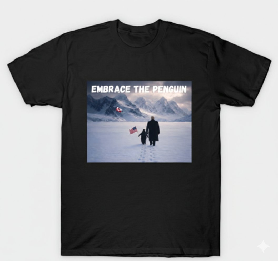 colortastic's tweet photo. Embrace The Penguin 

#EmbraceThePenguin 
#Trump 
#ThePenguin 
#butwhy 
#Greenland https://t.co/TfNM23L9X5
