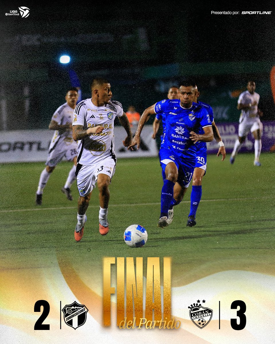 CremasOficial's tweet photo. 🏁 FINAL DEL PARTIDO
Comunicaciones FC ( 2 ) 🆚 CSD Cobán Imperial ( 3 )

Presentado por: Sportline Guatemala

#VamosCremas | #Clausura2026 https://t.co/RRsLLdPi6M