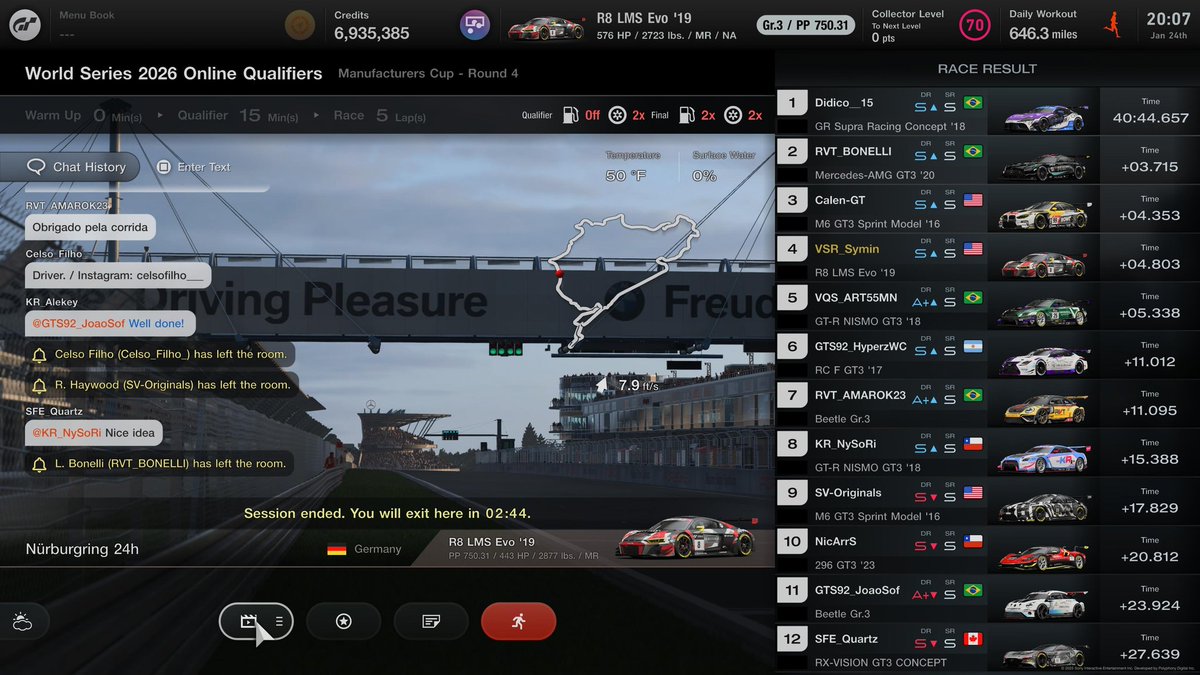 '26 Manu R4 Slot 1
Q6 -> F4 432pts

I really felt like this was the maximum I could get out of the car this evening. A solid score for Team Audi.

3/5 ✅ See you in Round 5 ⏩

<a href="/VisceralEsports/">Visceral Esports</a> <a href="/thegranturismo/">Gran Turismo</a> <a href="/AsetekSimSports/">Asetek SimSports</a> #GT7 #TakeTheCrown #WeLiveVisceral