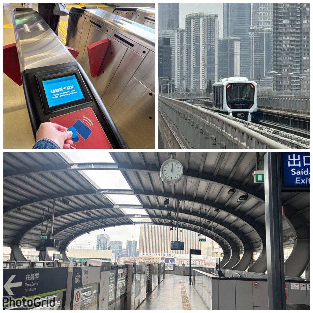 shinyu_mame's tweet photo. マカオ旅観光。
移動にLRTと言うゆりかもめみたいな電車を使ってみました🚈。160円くらいで遅延もなく、車内も綺麗でした。
まずはマカオタワー🗼へ。
マカオ半島の端っこにぽつんとある感じ😅。
夜はライトアップされていてきれいでした。
#マカオタワー #macautower https://t.co/ktJY33Oe5L