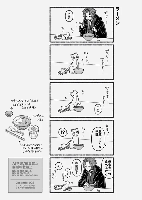 ⚠︎捏造

🐺🐱🍜
※オチはない 