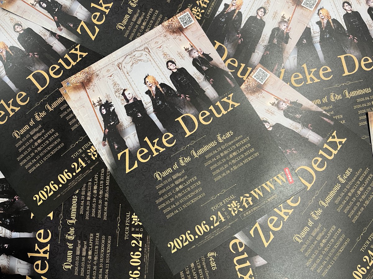 東京店】 Zeke Deuxのフライヤーが到着しました！！ TOUR 2026 “Dawn
