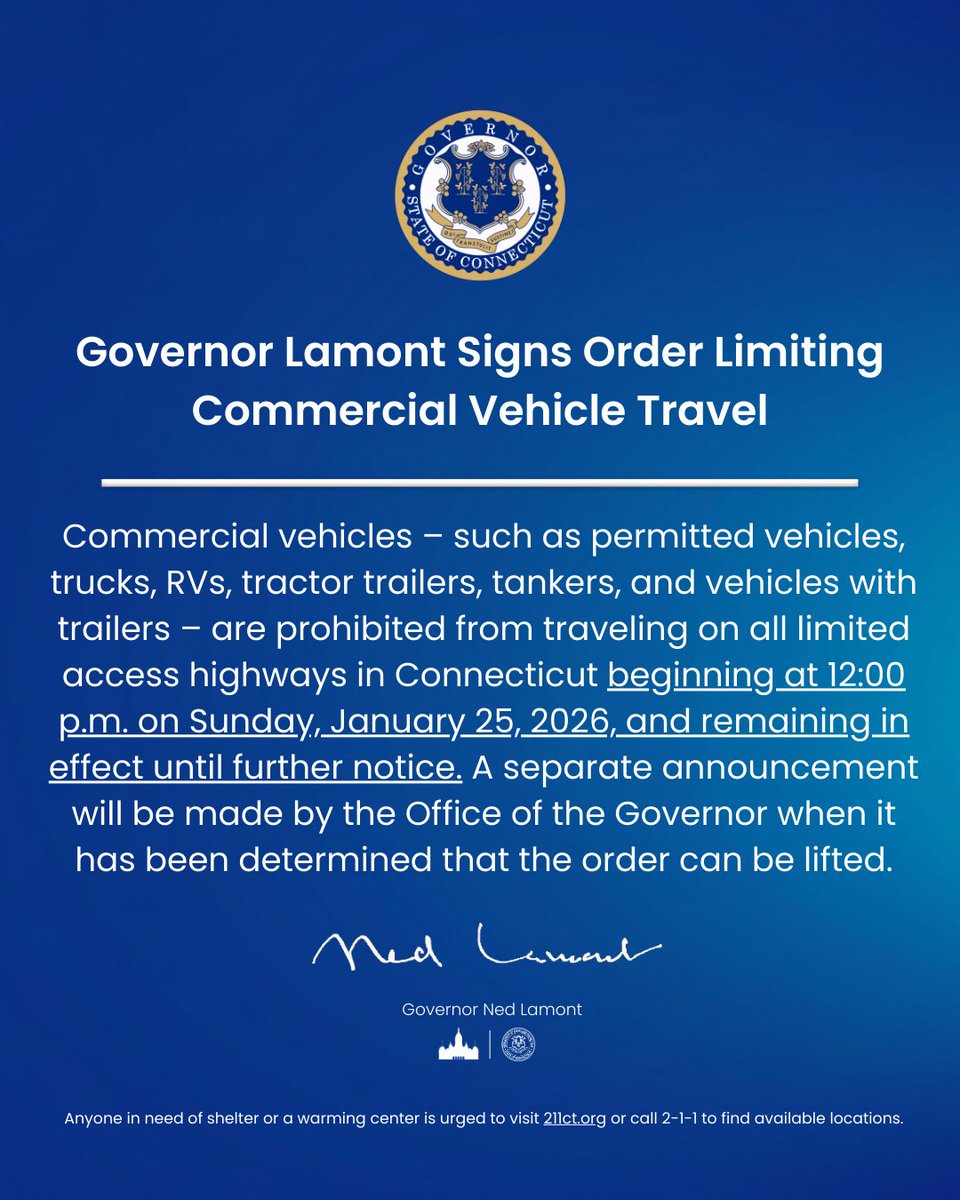 Governor Ned Lamont tweet media