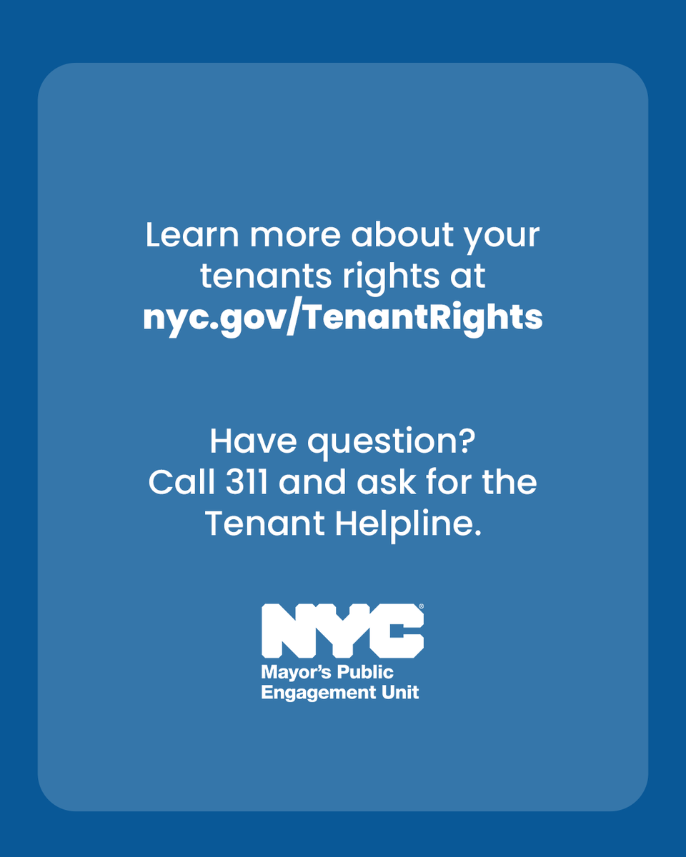 MayorsPEU's tweet photo. ❄️ Cold weather is coming—stay warm this weekend! ❄️

NYC tenants have the right to heat and hot water from Oct 1–May 31. If your home isn’t warm enough, call 311 and ask for the Tenant Helpline. Need help paying for heat? HEAP may help with bills or repairs. Stay safe and warm. https://t.co/JSdjCI0G2V