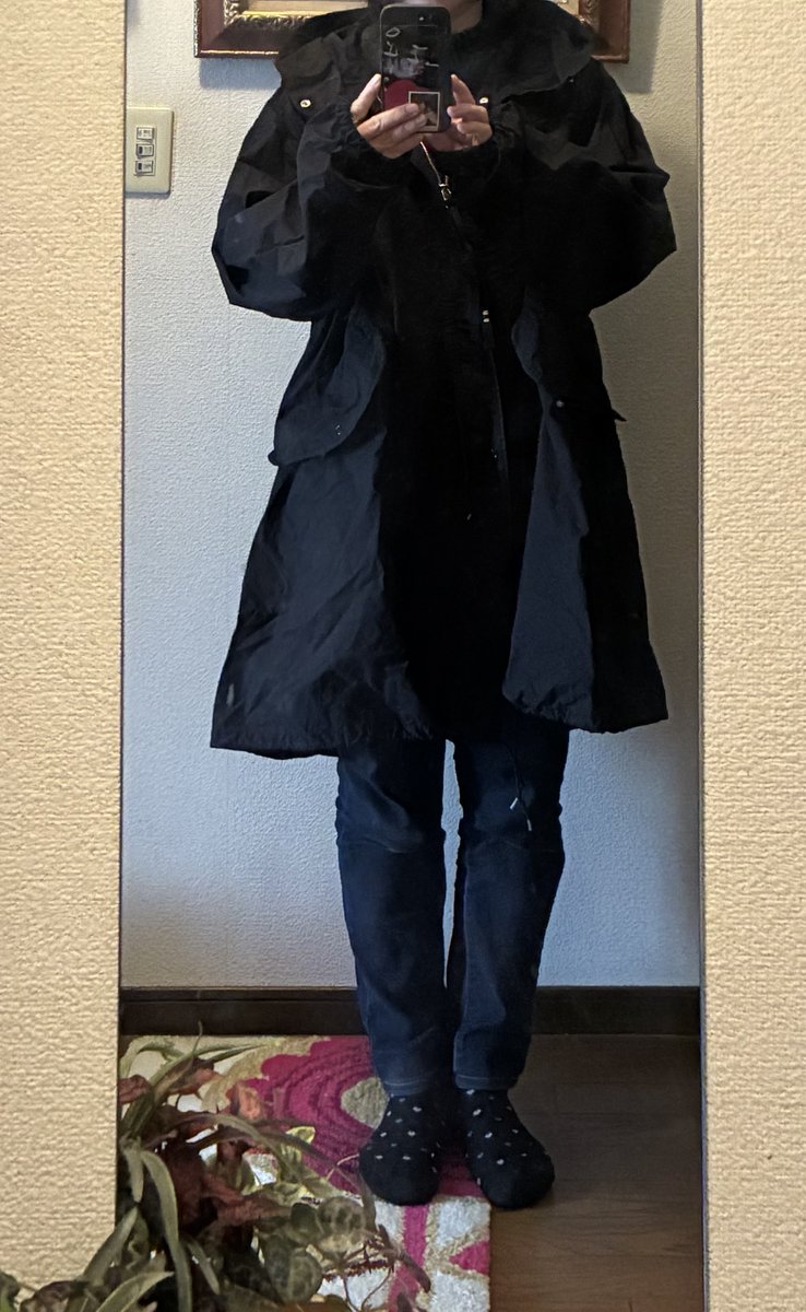 モッズコート、届きましたぁ🤭💓💓 162cm、サイズ36でこんな感じです