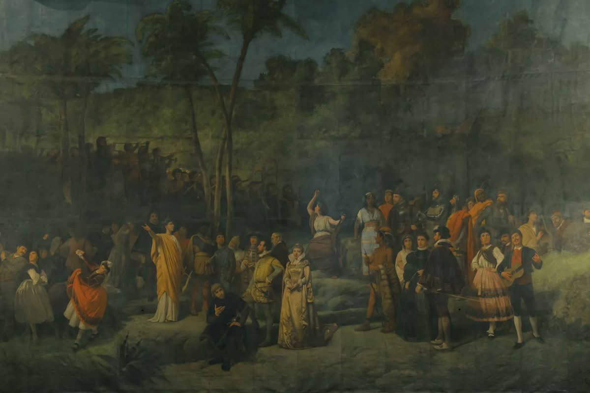 librer7_fern's tweet image. En el Teatro Colón se aprecian los personajes de las óperas más populares Romeo, Julieta, Otelo, Hamlet, Aida, Carmen, el barbero de Sevilla y Guillermo Tell inmortalizados por el italiano Annibale Gatti.