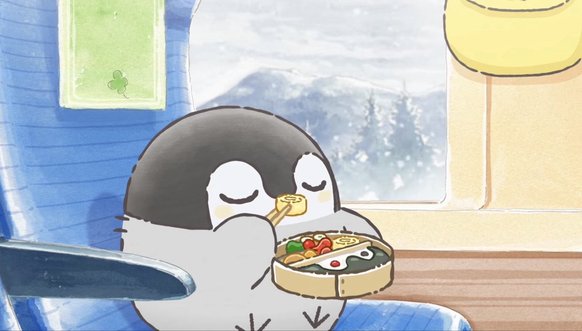 TVアニメ『コウペンちゃん』 
第43話がYouTubeで配信中です🍀
過去のお話も全話ご覧いただけます。

旅回です！
駅弁を食べるコウペンちゃんが見られてとても嬉しいです。

▽第43話 「きみとコウペンちゃんの冬旅行」❄️
youtu.be/gnRR41wajwA?si…