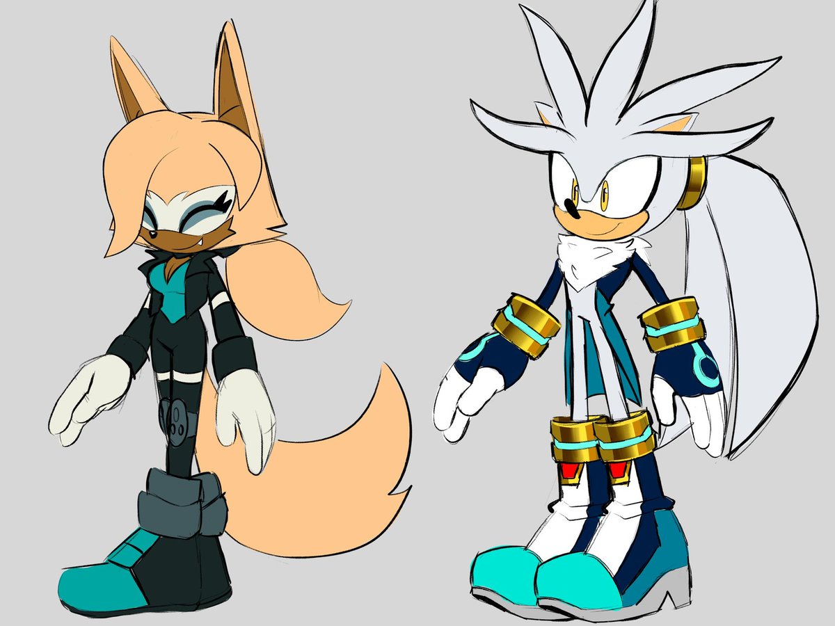 SunsetBriz2's tweet image. Oh yeah, these are the designs I made of Silver and Whisper for this account hehe 

#Silvisper #SilverTheHedgehog #WhisperTheWolf