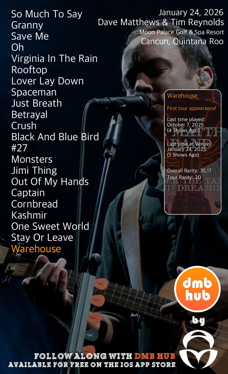 DMB Live Setlist tweet media