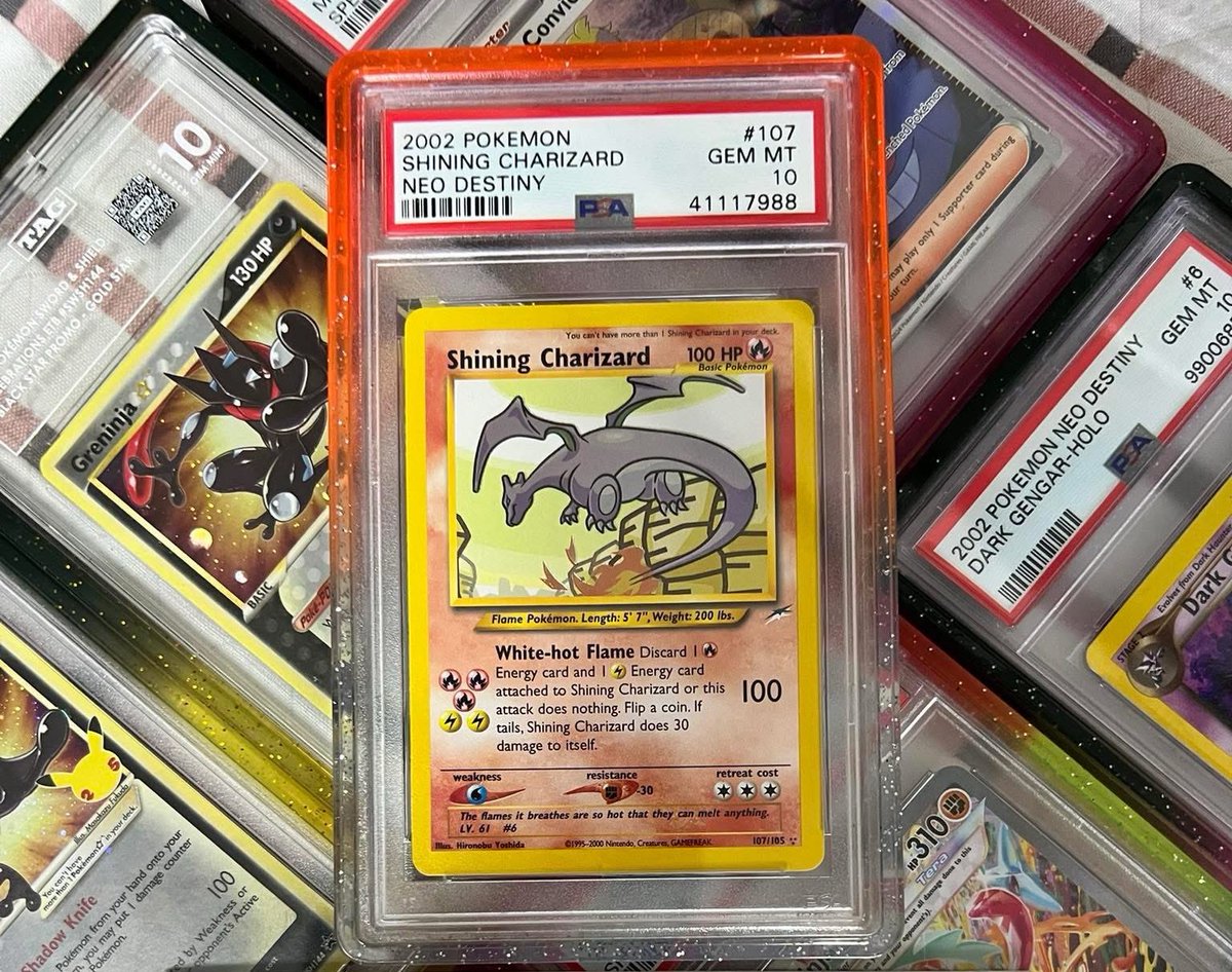 dachshundwizard's tweet photo. Looking for a buyer for this Shining Charizard ✨🔥 https://t.co/UwIhc7lvLt
