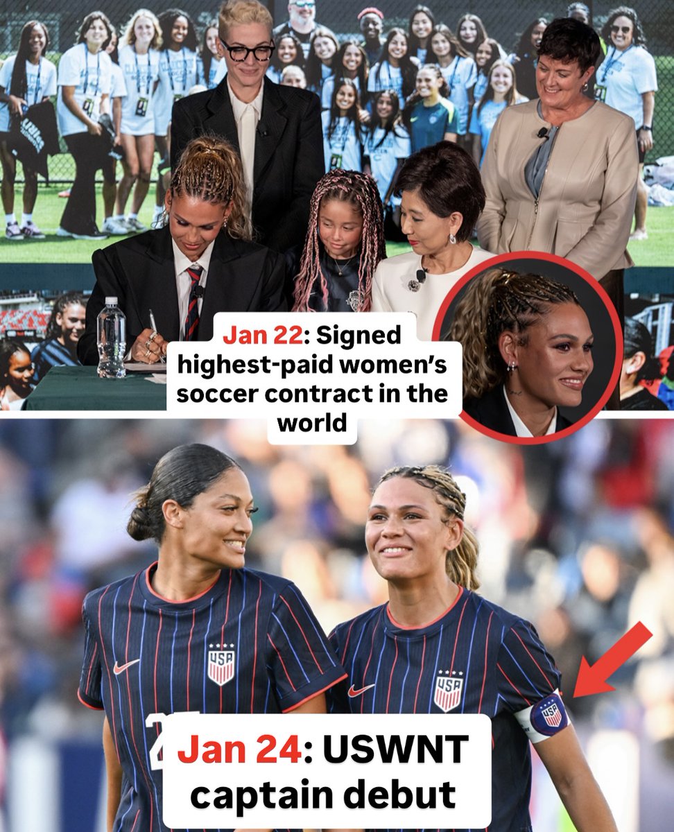 espnW's tweet photo. Trinity Rodman 🤩 

Trin became the youngest player to wear the USWNT captain's armband in the last 25 years 👏 https://t.co/5CGbenZO8U