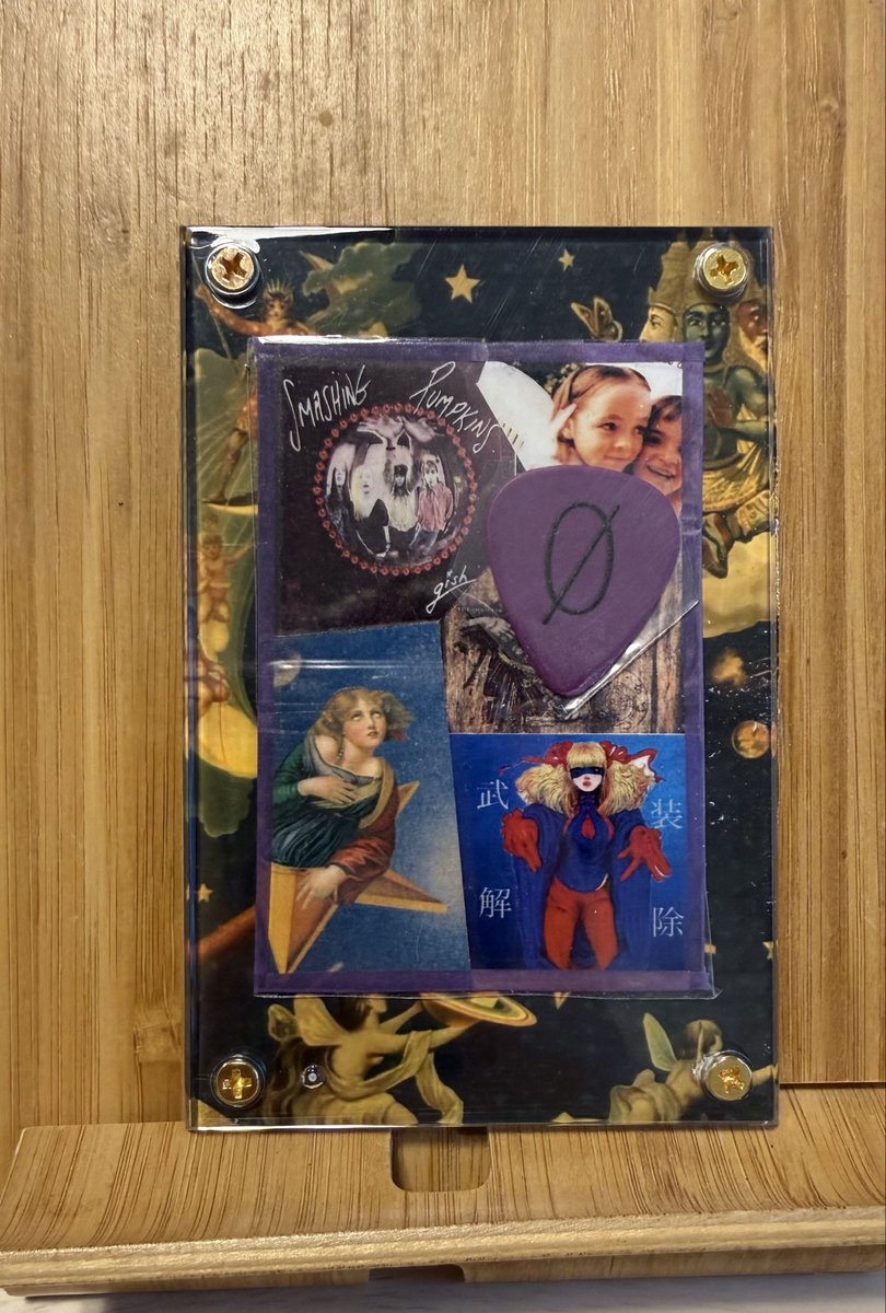 ビリーコーガンのピック流石にもっと大仰に奉りたかったので
100均のローダーと色々印刷しまくって完成