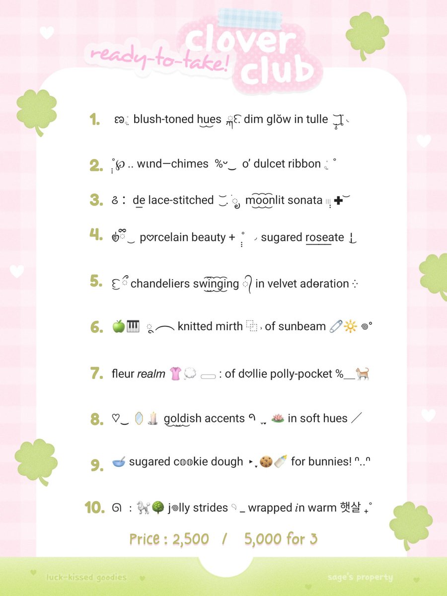 dtlcet's tweet image. Help repost? Sankyuu~

⠀⠀Babes, I'm bringing over :
⠀⠀⠀𓊆 10 rs biographies 𓊇 
⠀⠀Suitable for any types  of
⠀⠀account. 🏷️ Price on pic!

📁 : DM to grab yours.
#zonauang bio rs wording ready stock biography