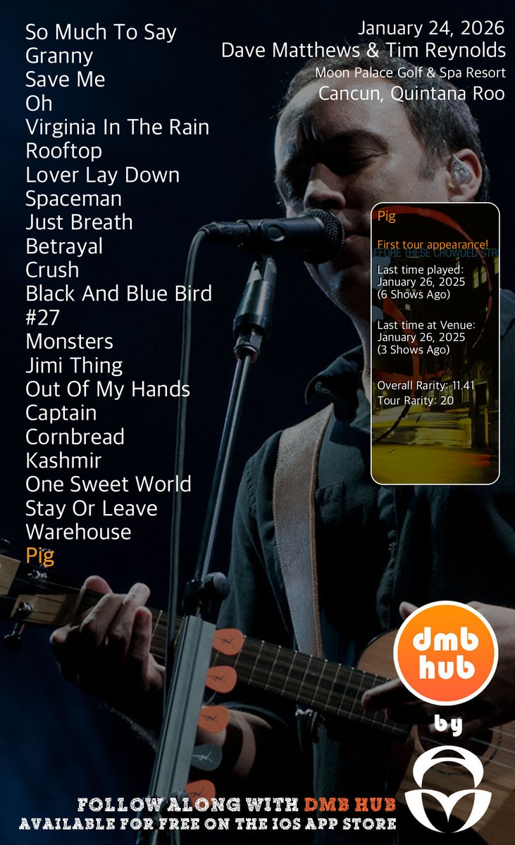 DMB Live Setlist tweet media