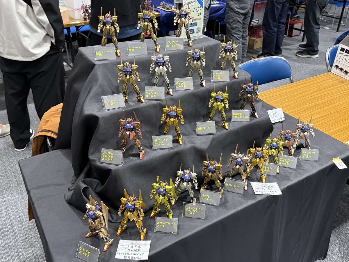 遅くなりましたが、 本日は #厚模展 に個人で参加 今まで作ったもの(百式のみ)展示してます。 #厚模展2026