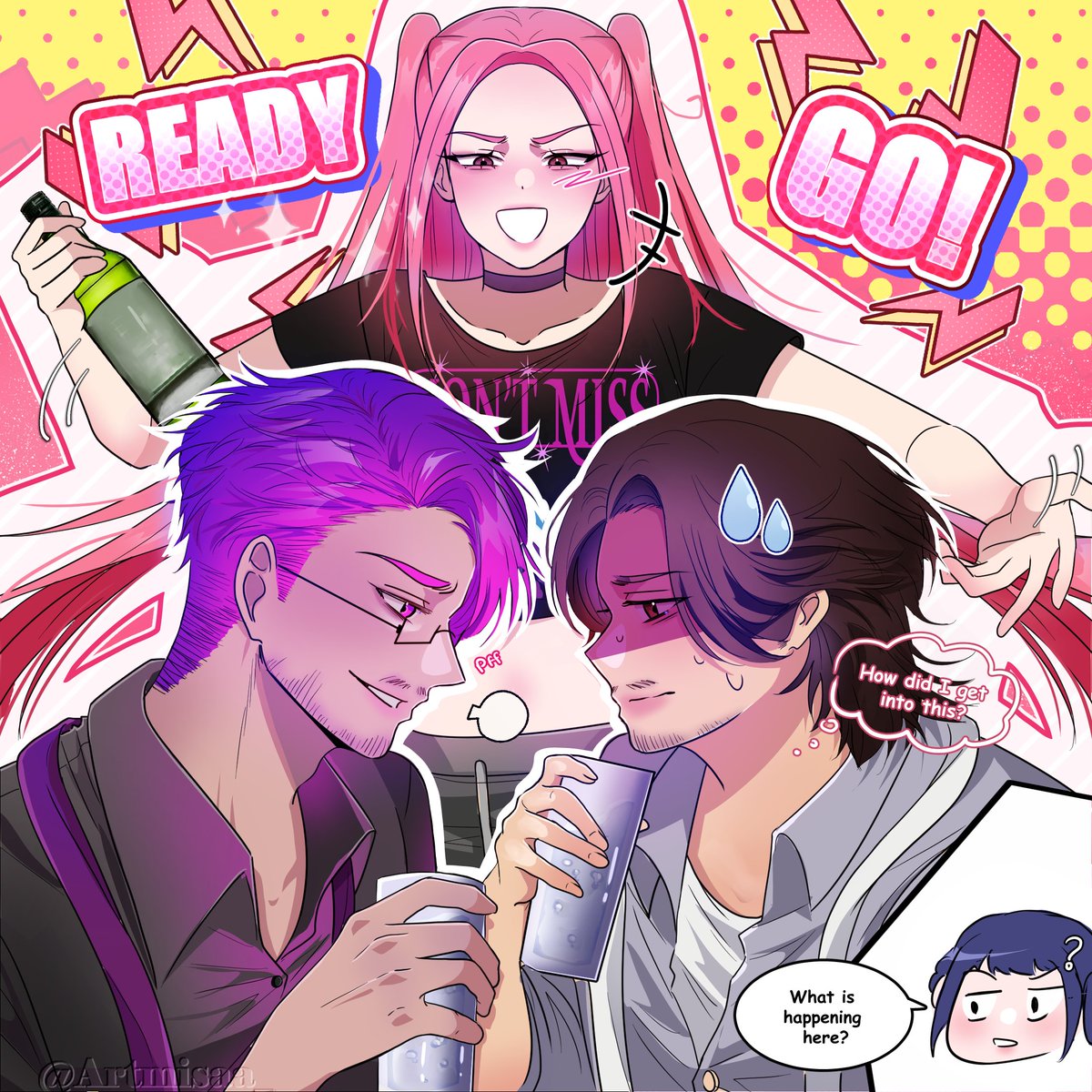 Artmisaa_'s tweet photo. A game of who can withstand the most resistance 🗣🍻

I've been wanting to draw them again for a while, lol.

#KPOPDEMONHUNTERS #SajaBoys #gwima #bobby #HUNTRIX https://t.co/IhQWTI6SwY