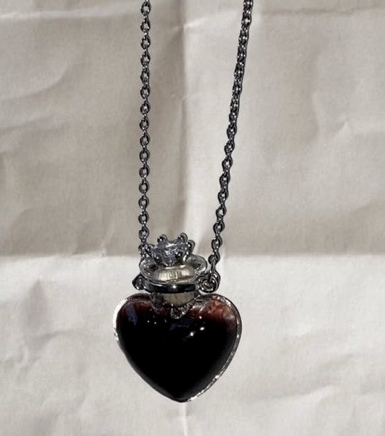 heart_jpg's tweet image. heart blood vial necklace