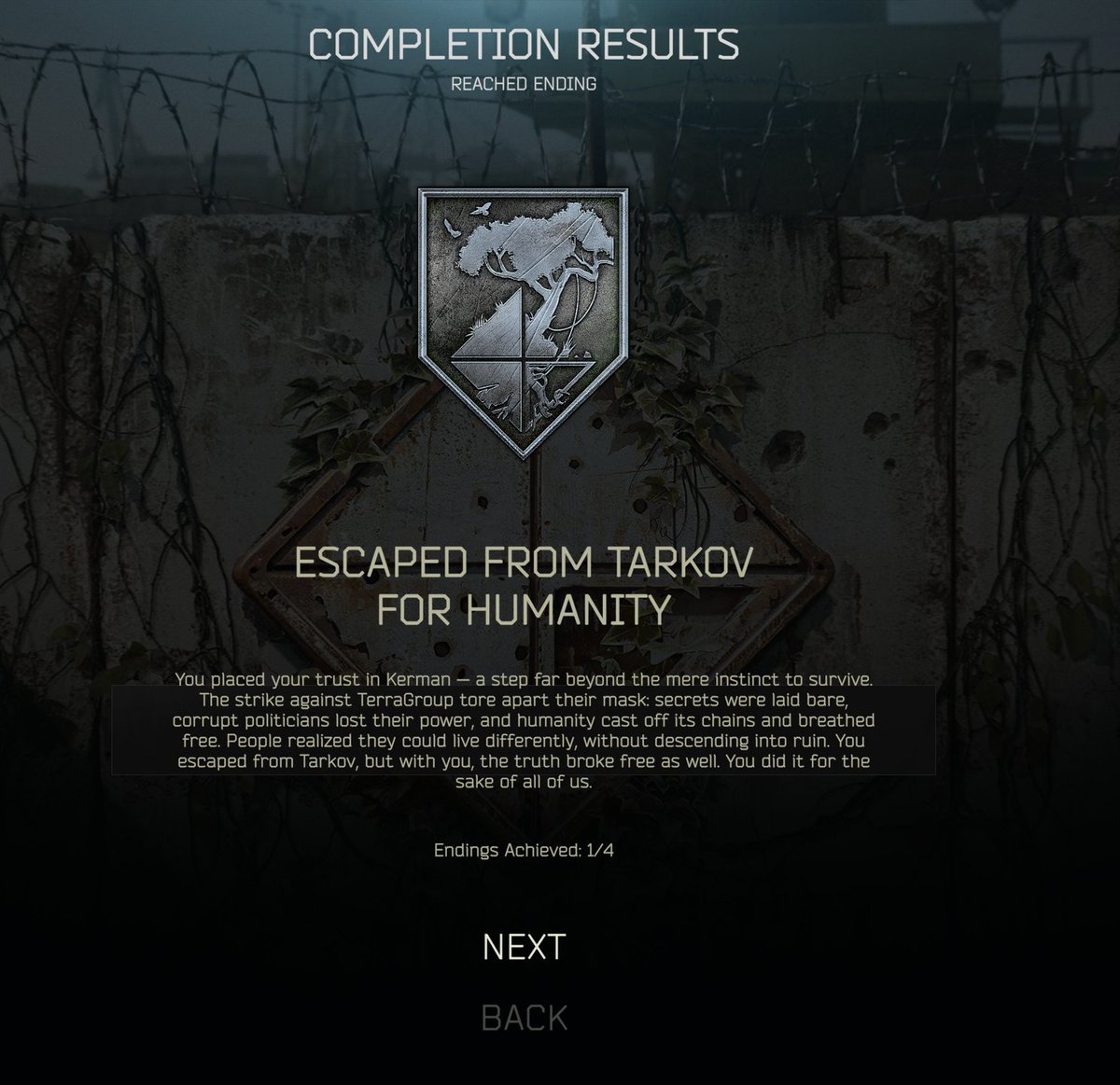 About 20 something attempts later, we've finally Escaped from Tarkov.

<a href="/tarkov/">Escape from Tarkov</a> | <a href="/bstategames/">Battlestate Games</a>