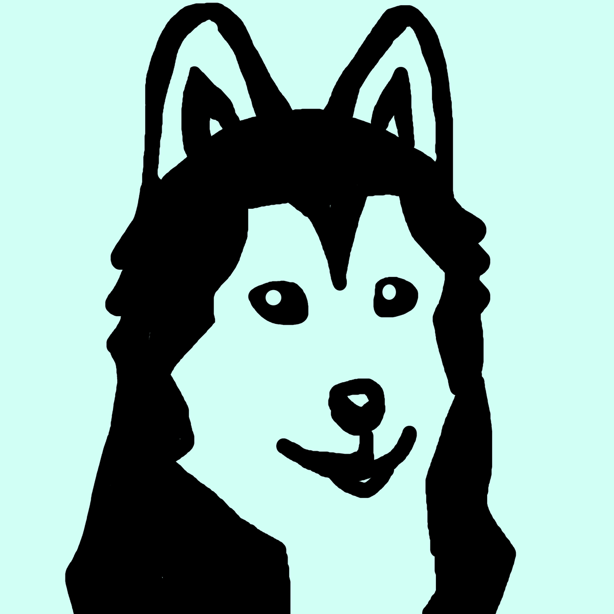 Siberian husky シベリアンハスキー #イラスト #art #illust