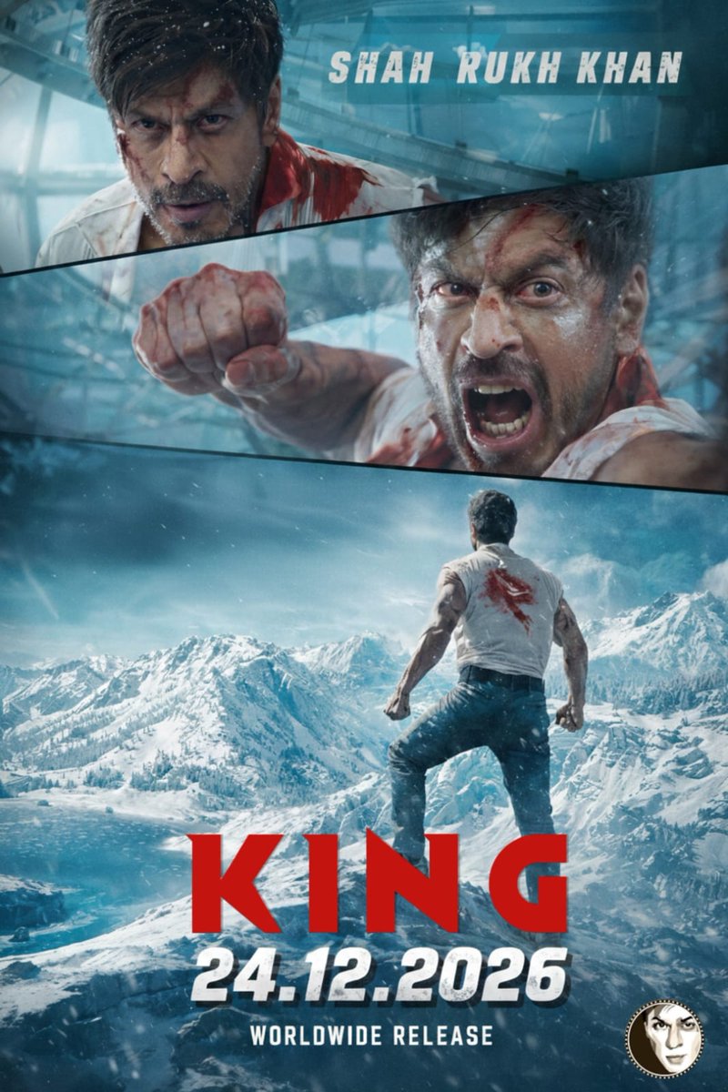 Bollywood2026's tweet photo. #KING Is Ready To ROAR On 24.12.2026 In Cinemas 👑

@iamSRK @RedChilliesEnt @justSidAnand #ItsKingTime #KingDateAnnouncement  #SRKUniverse #ShahRukhKhan #SRK #KingKhan #KINGTitleReveal https://t.co/RThxqRHFkH